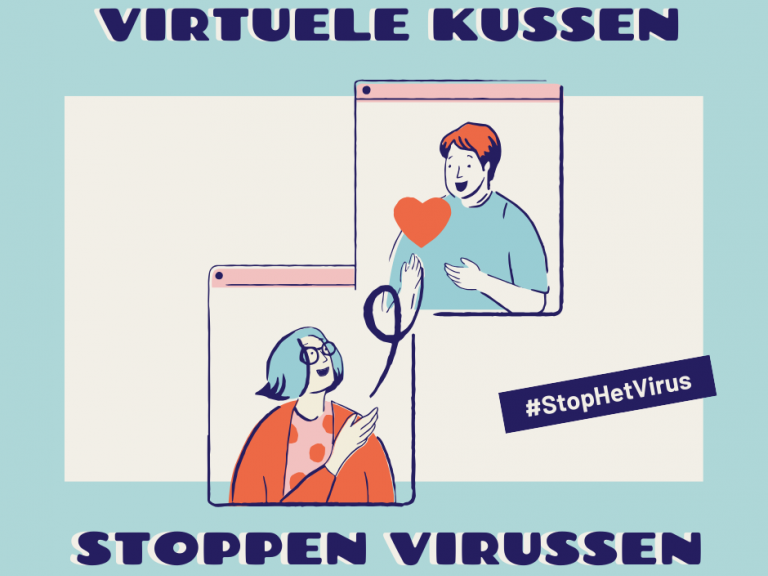 stop het virus virtuele kussen stoppen virussen